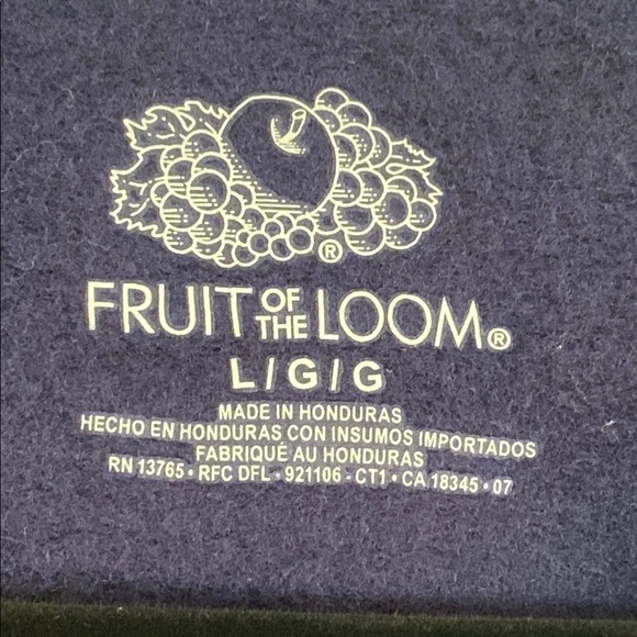 Fruit of the Loom Sweatshirt Blue Crewneck Size Large - Picture 5 of 6